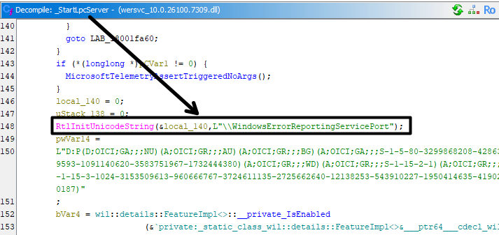 Extract of `_StartLpcServer`